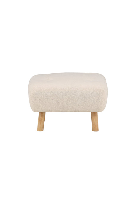 Salina Ottoman - weiß/Polyester - Teddy - Ottomane / Poufs - ALVAHOME