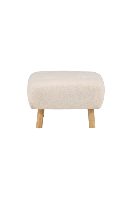 Salina Ottoman - weiß/Polyester - Teddy - Ottomane / Poufs - ALVAHOME