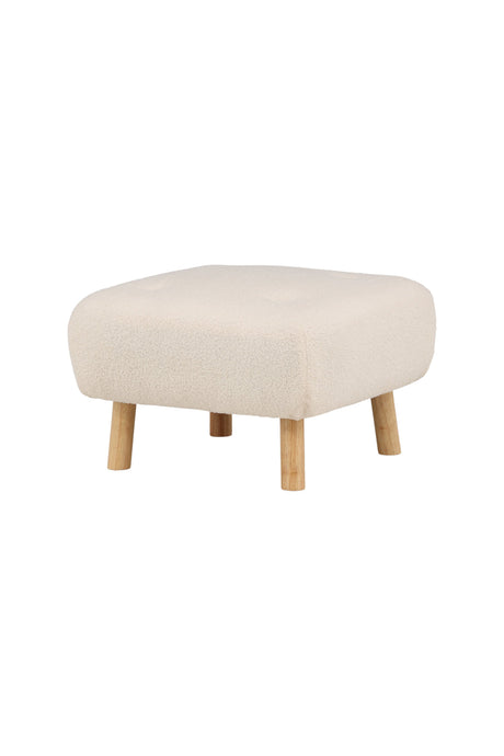 Salina Ottoman - weiß/Polyester - Teddy - Ottomane / Poufs - ALVAHOME