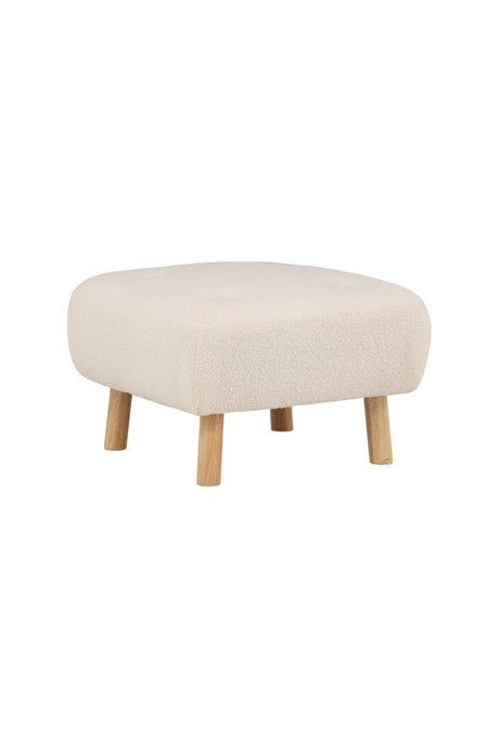 Salina Ottoman - weiß/Polyester - Teddy - Ottomane / Poufs - ALVAHOME