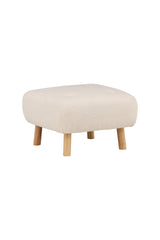 Salina Ottoman - weiß/Polyester - Teddy - Ottomane / Poufs - ALVAHOME