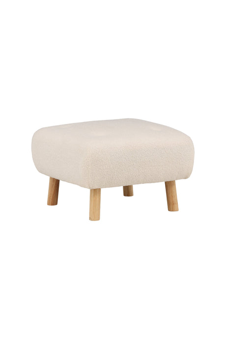 Salina Ottoman - weiß/Polyester - Teddy - Ottomane / Poufs - ALVAHOME
