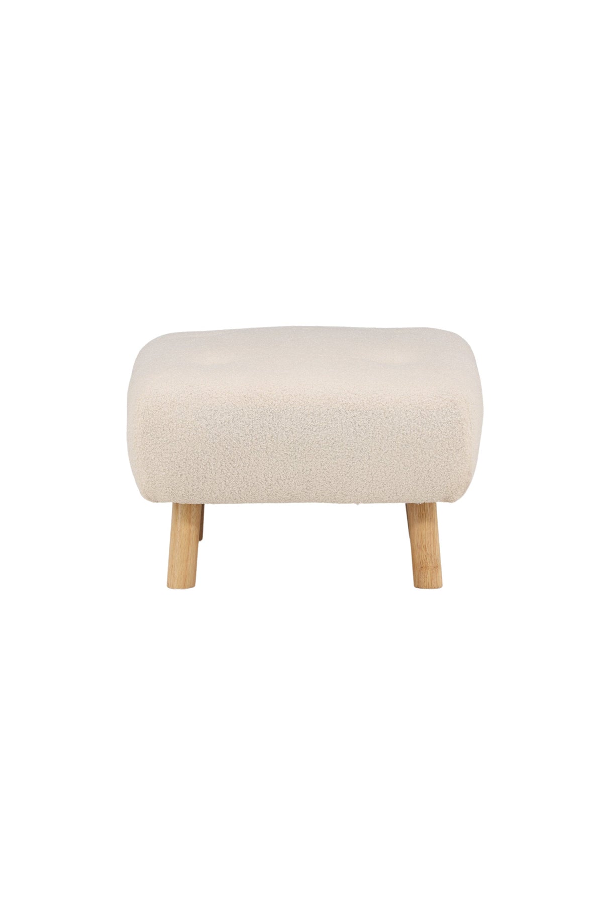 Salina Ottoman - weiß/Polyester - Teddy - Ottomane / Poufs - ALVAHOME