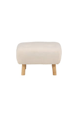 Salina Ottoman - weiß/Polyester - Teddy - Ottomane / Poufs - ALVAHOME
