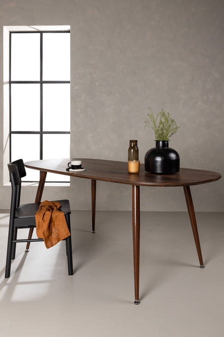 Sanford ovaler Esstisch - dunkelbraun/MDF - Ovale Esstische - ALVAHOME