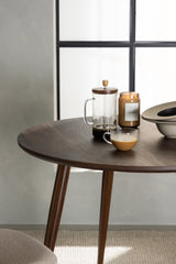Sanford runder Esstisch - dunkelbraun/MDF - Runde Esstische - ALVAHOME