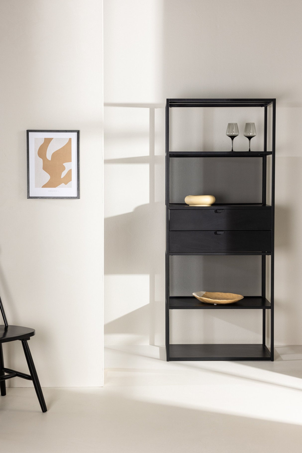 Santiago Regal - schwarz/Stahl - Regale - ALVAHOME