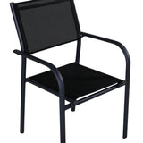 Santorini Outdoor - Essstuhl - schwarz/Aluminum - Outdoor - Essstühle - ALVAHOME