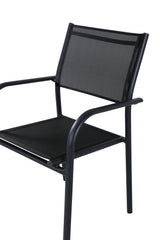 Santorini Outdoor - Essstuhl - schwarz/Aluminum - Outdoor - Essstühle - ALVAHOME