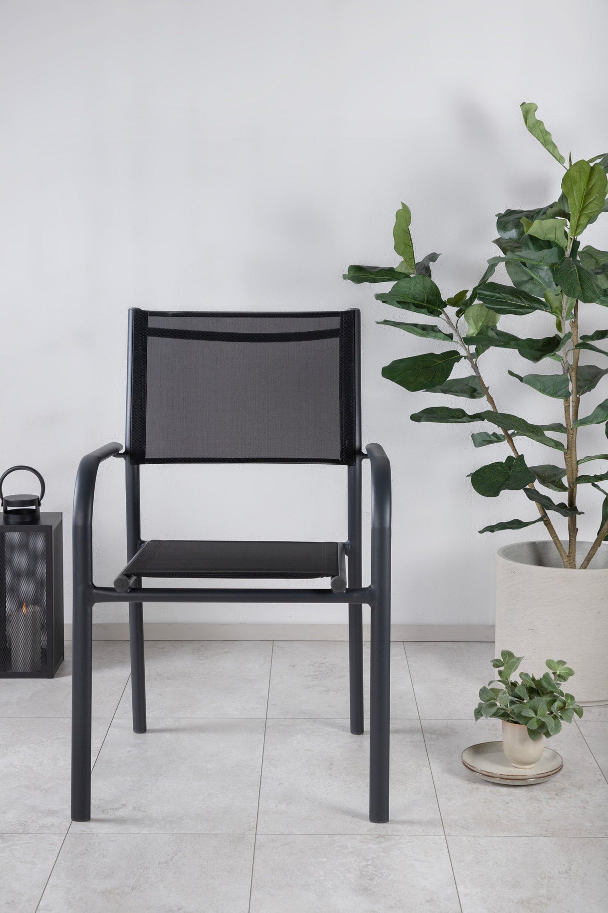 Santorini Outdoor - Essstuhl - schwarz/Aluminum - Outdoor - Essstühle - ALVAHOME