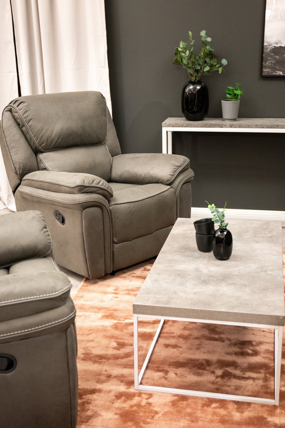 Saranda Relaxsessel - grau/Mikrofaser - Relaxsessel - ALVAHOME