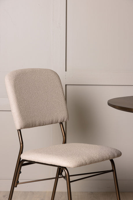 Seda Esszimmerstuhl - beige/Stahl - Essstühle - ALVAHOME