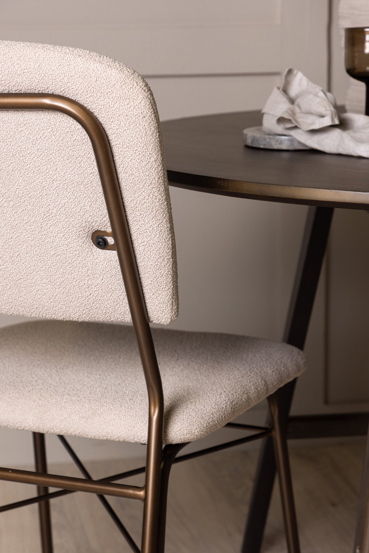 Seda Esszimmerstuhl - beige/Stahl - Essstühle - ALVAHOME