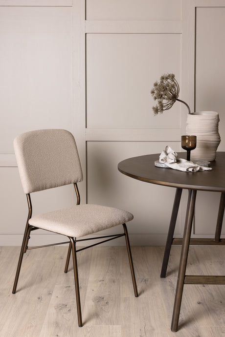 Seda Esszimmerstuhl - beige/Stahl - Essstühle - ALVAHOME