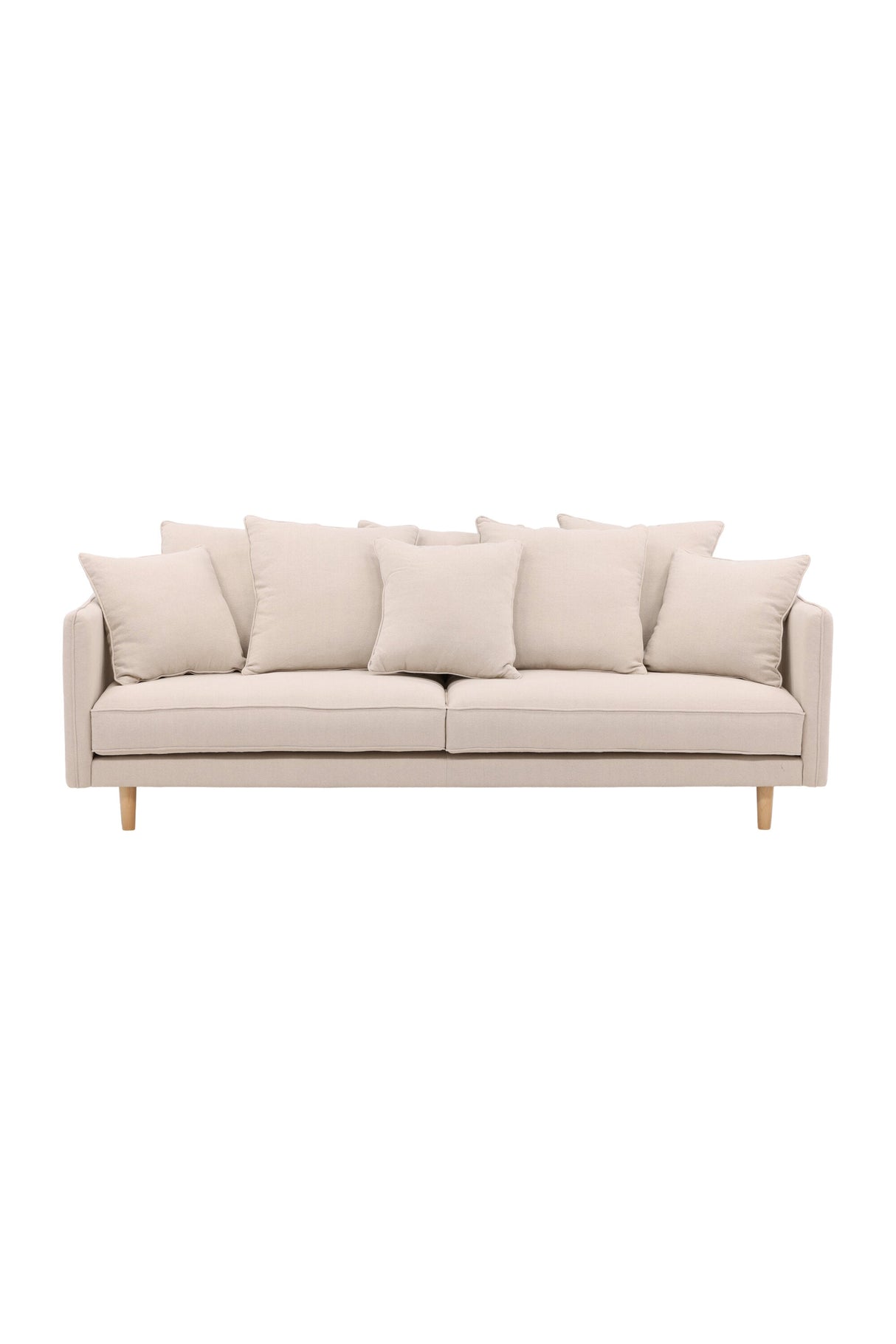 Segelskären 3 - Sitzer Sofa - beige/Polyester - Leinen - 3 - Sitzer Sofas - ALVAHOME