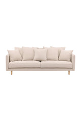 Segelskären 3 - Sitzer Sofa - beige/Polyester - Leinen - 3 - Sitzer Sofas - ALVAHOME