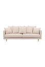 Segelskären 3 - Sitzer Sofa - beige/Polyester - Leinen - 3 - Sitzer Sofas - ALVAHOME