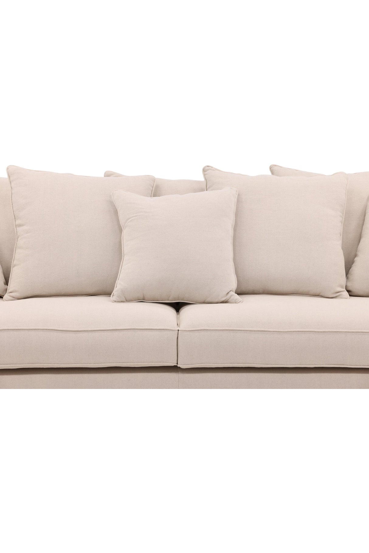 Segelskären 3 - Sitzer Sofa - beige/Polyester - Leinen - 3 - Sitzer Sofas - ALVAHOME