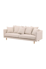 Segelskären 3 - Sitzer Sofa - beige/Polyester - Leinen - 3 - Sitzer Sofas - ALVAHOME