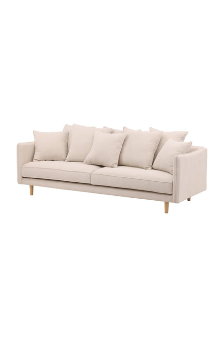 Segelskären 3 - Sitzer Sofa - beige/Polyester - Leinen - 3 - Sitzer Sofas - ALVAHOME