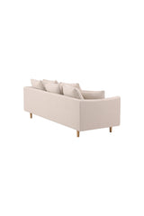 Segelskären 3 - Sitzer Sofa - beige/Polyester - Leinen - 3 - Sitzer Sofas - ALVAHOME