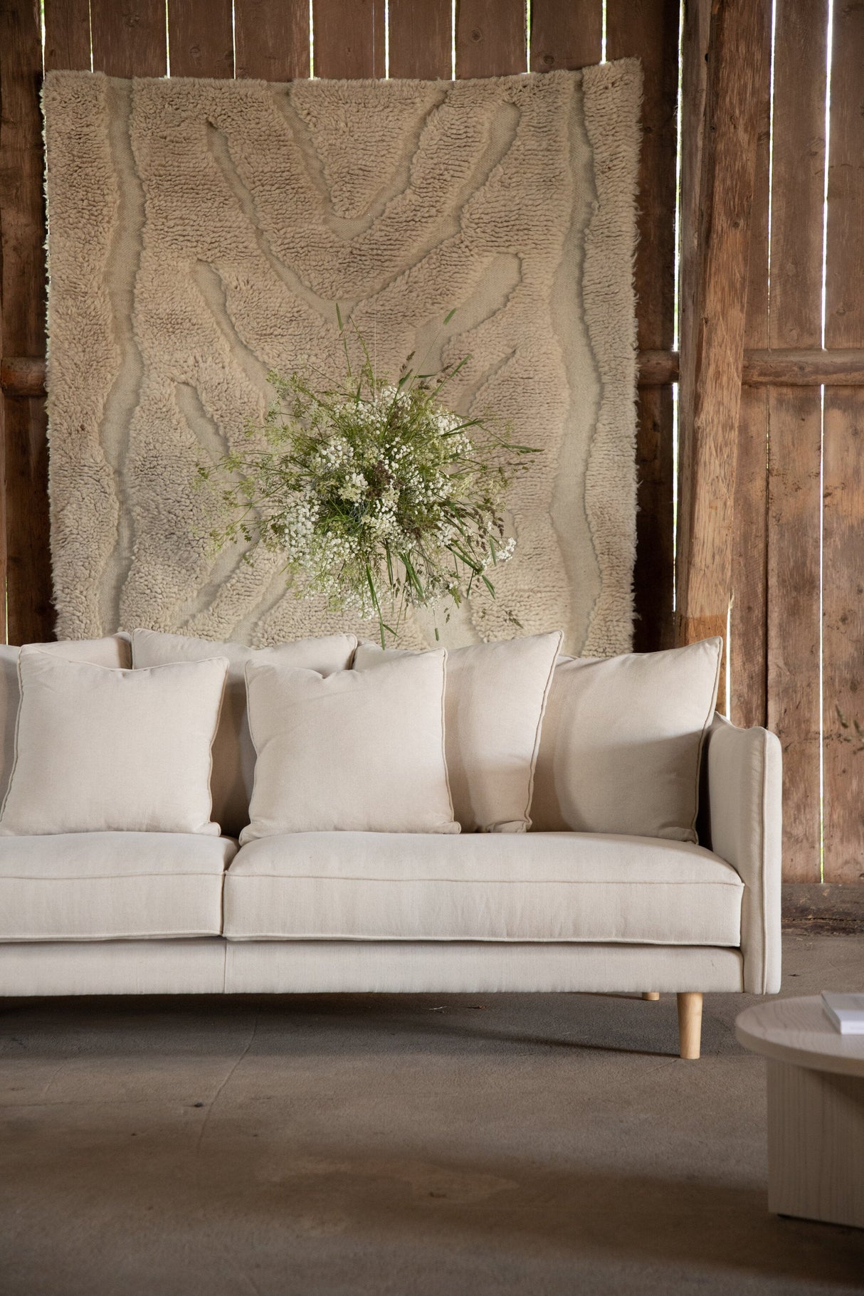 Segelskären 3 - Sitzer Sofa - beige/Polyester - Leinen - 3 - Sitzer Sofas - ALVAHOME