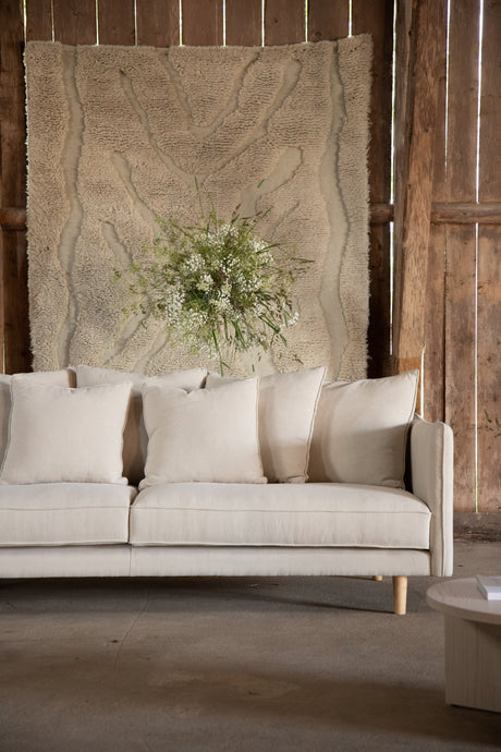 Segelskären 3 - Sitzer Sofa - beige/Polyester - Leinen - 3 - Sitzer Sofas - ALVAHOME