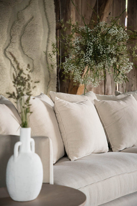 Segelskären 3 - Sitzer Sofa - beige/Polyester - Leinen - 3 - Sitzer Sofas - ALVAHOME