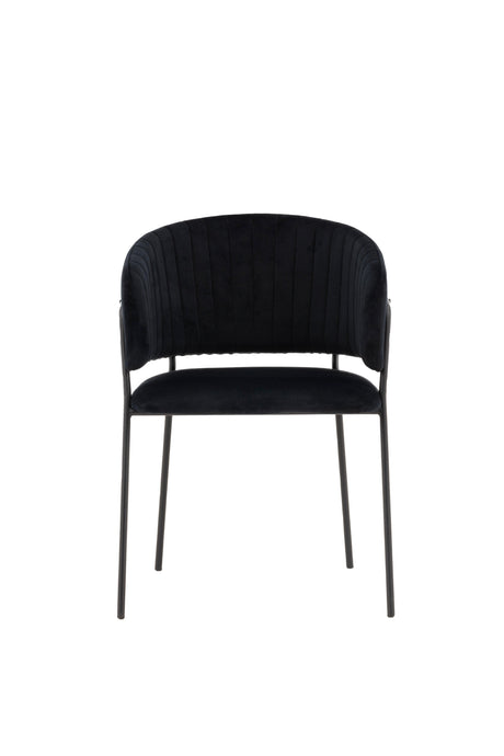 Selma Esszimmerstuhl - schwarz/Stahl - Essstühle - ALVAHOME