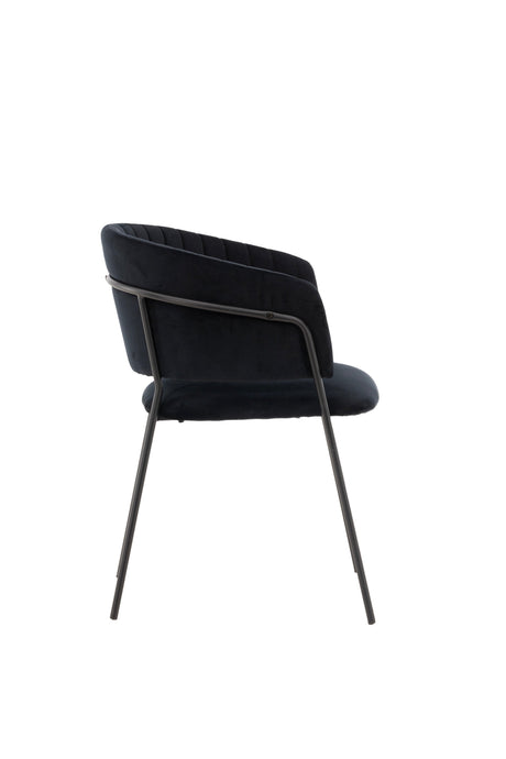 Selma Esszimmerstuhl - schwarz/Stahl - Essstühle - ALVAHOME