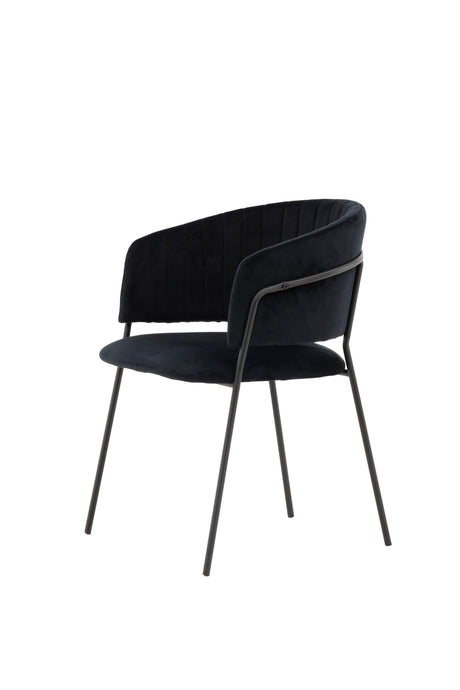 Selma Esszimmerstuhl - schwarz/Stahl - Essstühle - ALVAHOME