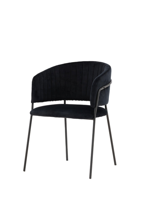Selma Esszimmerstuhl - schwarz/Stahl - Essstühle - ALVAHOME