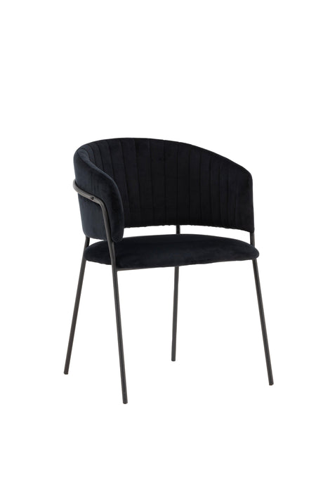 Selma Esszimmerstuhl - schwarz/Stahl - Essstühle - ALVAHOME