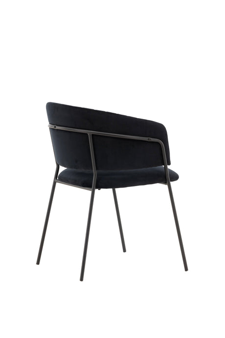 Selma Esszimmerstuhl - schwarz/Stahl - Essstühle - ALVAHOME