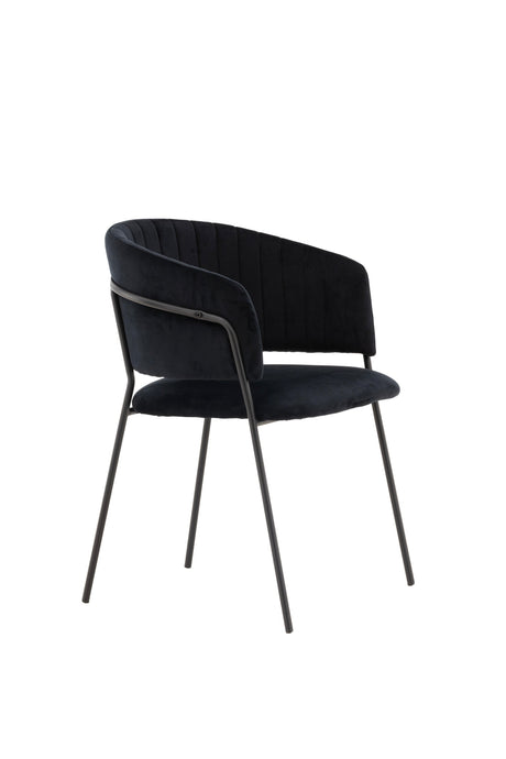 Selma Esszimmerstuhl - schwarz/Stahl - Essstühle - ALVAHOME