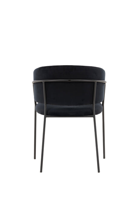 Selma Esszimmerstuhl - schwarz/Stahl - Essstühle - ALVAHOME