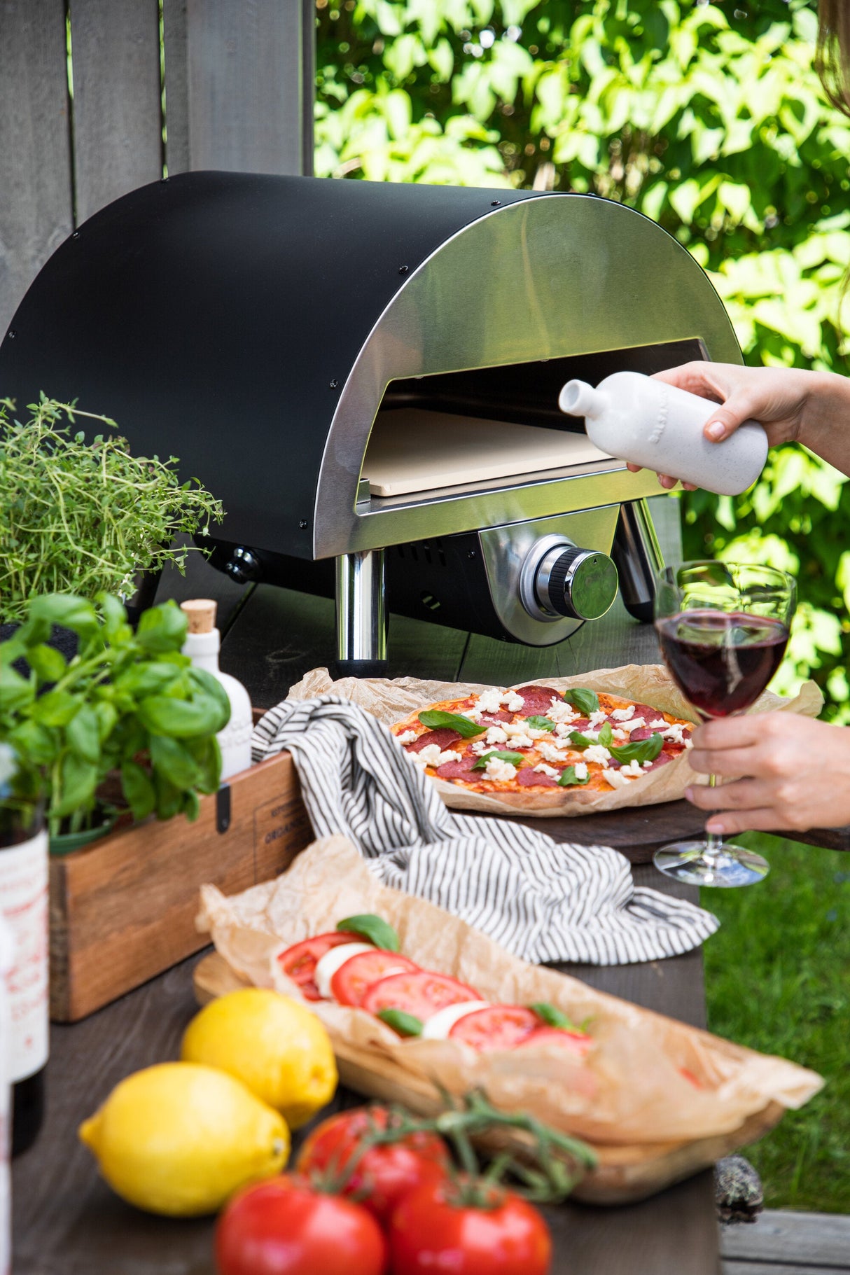 Sentosa Pizzaofen - schwarz/Stahl - Pizzaöfen - ALVAHOME