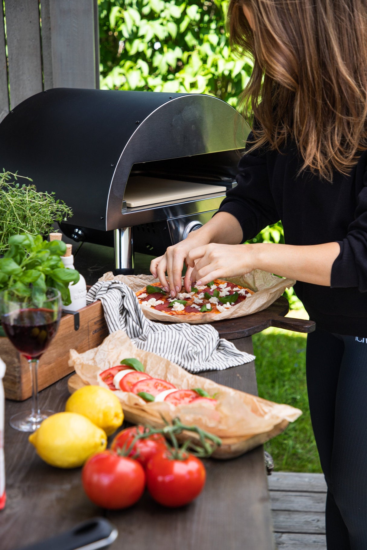 Sentosa Pizzaofen - schwarz/Stahl - Pizzaöfen - ALVAHOME