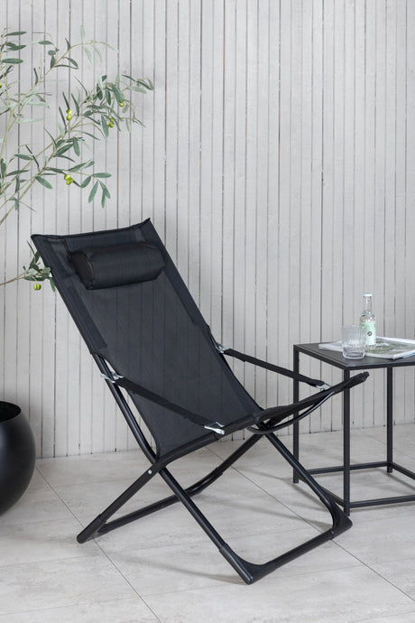 Seville Outdoor Sun - Lounge - schwarz/Stahl - Outdoor Sun - Lounges - ALVAHOME
