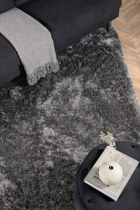 Shiva Wohnzimmerteppich - grau/Polyester - Wohnzimmerteppiche - ALVAHOME