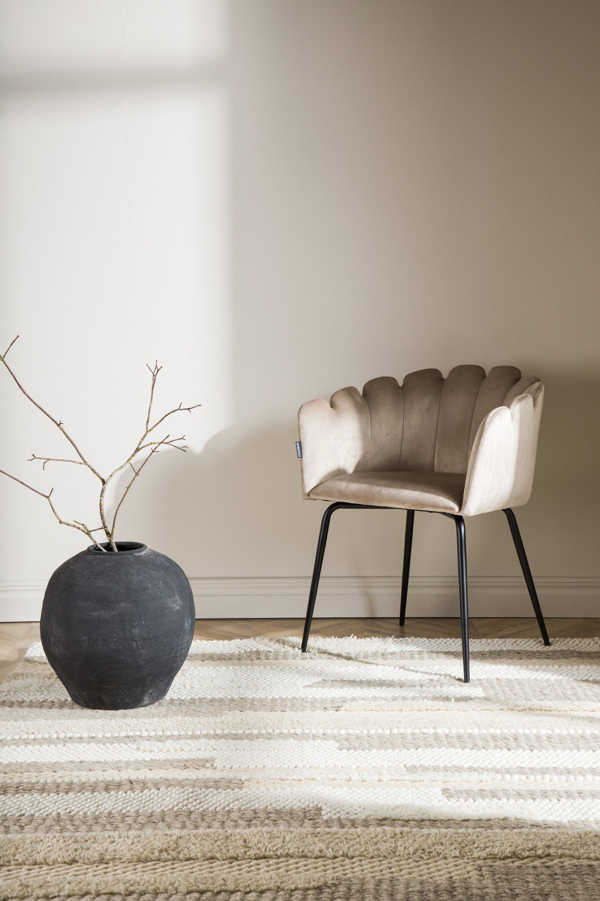 Sixten Wohnzimmerteppich - beige/Wolle - Wohnzimmerteppiche - ALVAHOME