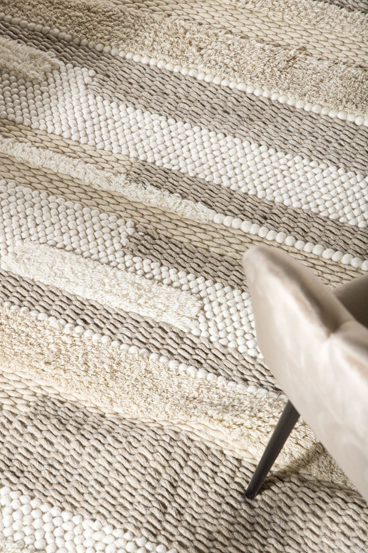 Sixten Wohnzimmerteppich - beige/Wolle - Wohnzimmerteppiche - ALVAHOME