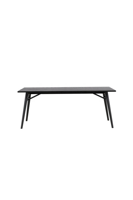 Sleek rechteckiger Esstisch - schwarz/Furnier - Rechteckige Esstische - ALVAHOME