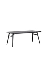 Sleek rechteckiger Esstisch - schwarz/Furnier - Rechteckige Esstische - ALVAHOME