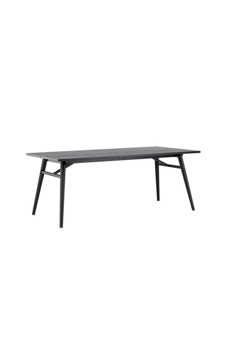 Sleek rechteckiger Esstisch - schwarz/Furnier - Rechteckige Esstische - ALVAHOME