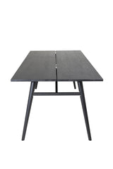 Sleek rechteckiger Esstisch - schwarz/Furnier - Rechteckige Esstische - ALVAHOME