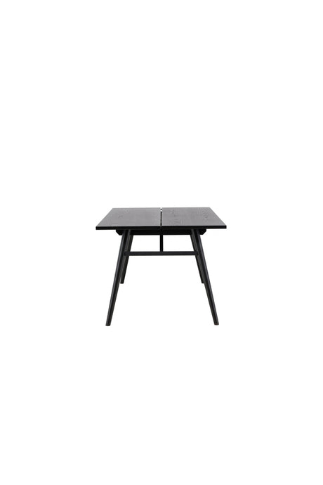Sleek rechteckiger Esstisch - schwarz/Furnier - Rechteckige Esstische - ALVAHOME