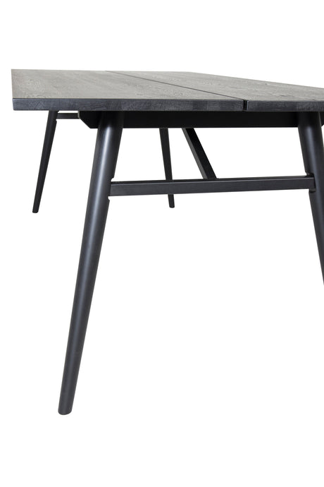 Sleek rechteckiger Esstisch - schwarz/Furnier - Rechteckige Esstische - ALVAHOME