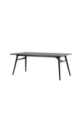 Sleek rechteckiger Esstisch - schwarz/Furnier - Rechteckige Esstische - ALVAHOME