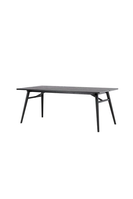 Sleek rechteckiger Esstisch - schwarz/Furnier - Rechteckige Esstische - ALVAHOME